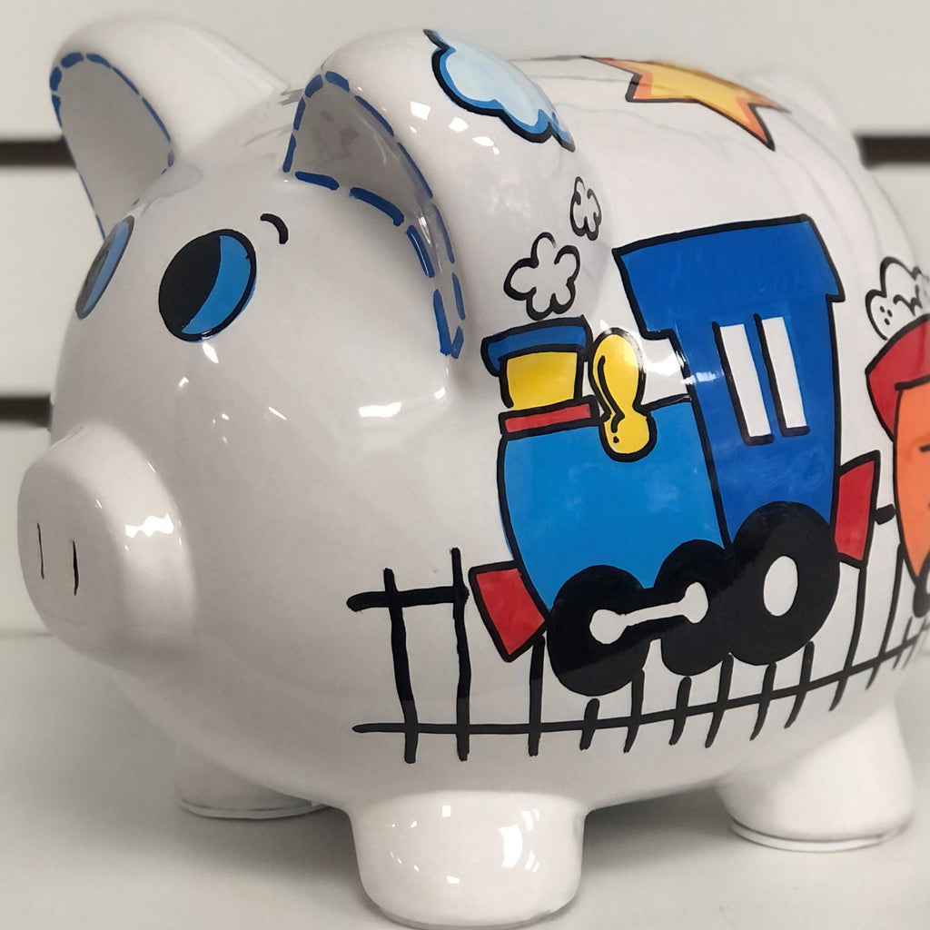 Large Piggy Bank - Transportation