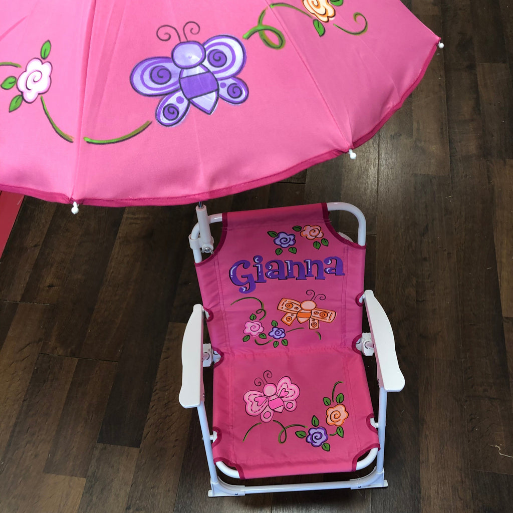 Baby Beach Chair with umbrella - Butterfly
