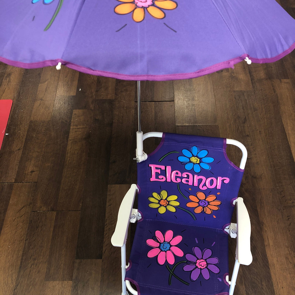Baby Beach Chair with umbrella - Daisies