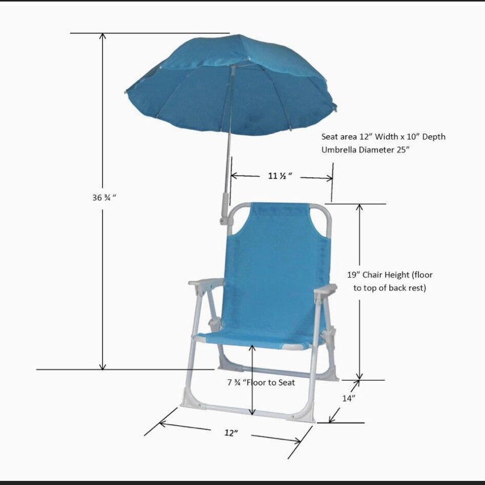 Baby Beach Chair with umbrella - Mermaid