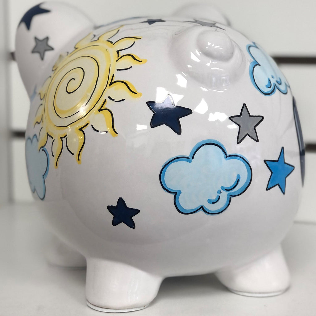 Large Piggy Bank - Celestial