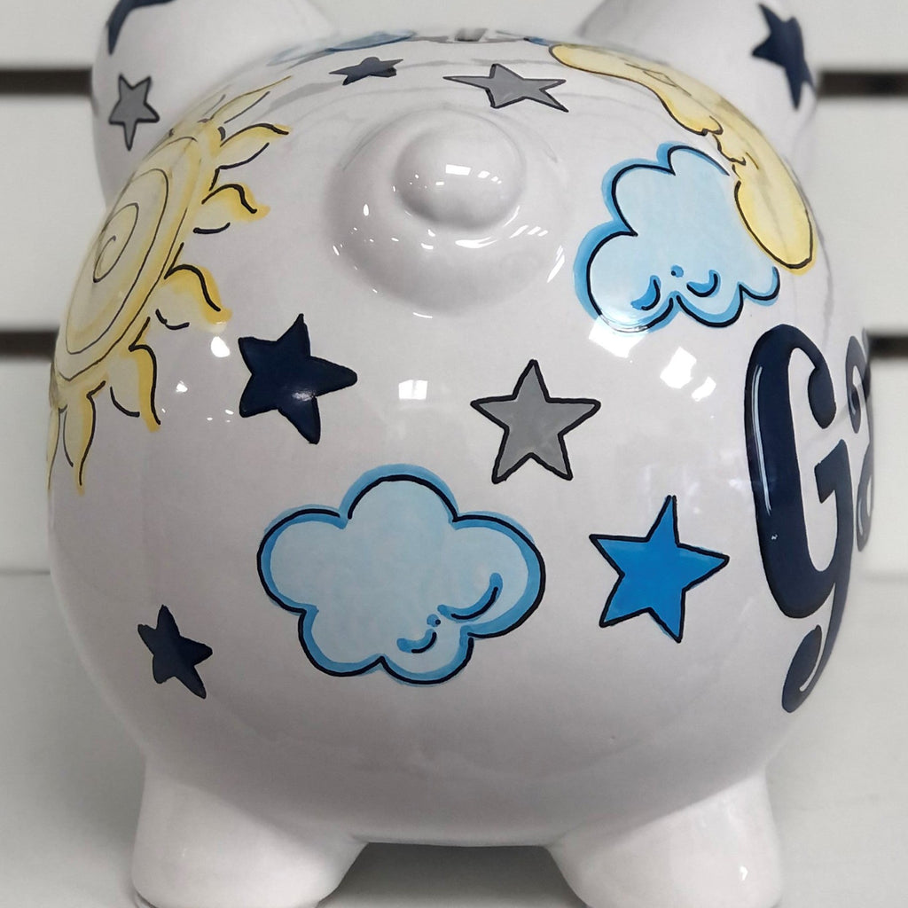 Large Piggy Bank - Celestial