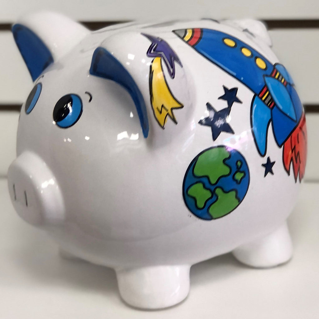 Large Piggy Bank - Space