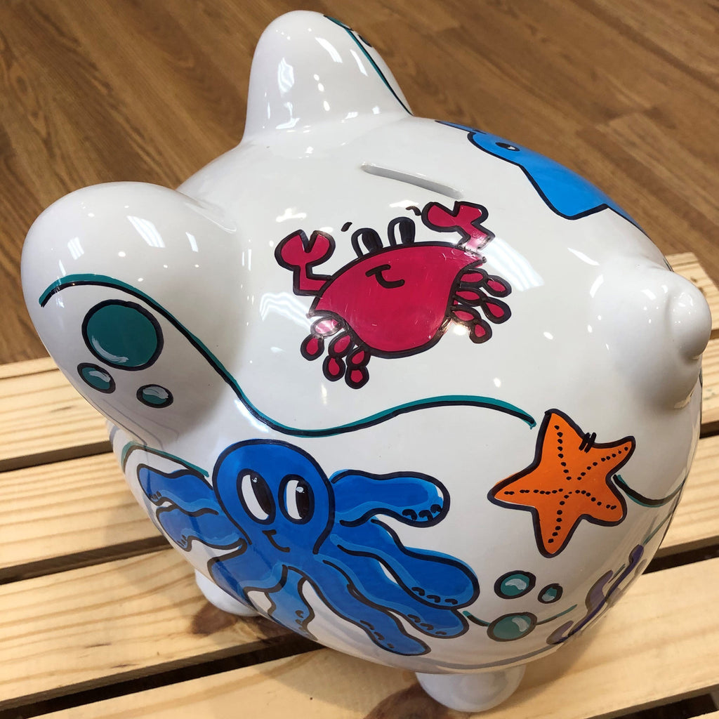 Large Piggy Bank - Under The Sea