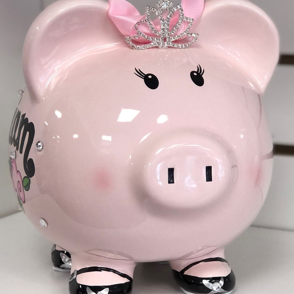 Large Piggy Bank - Pink Princess