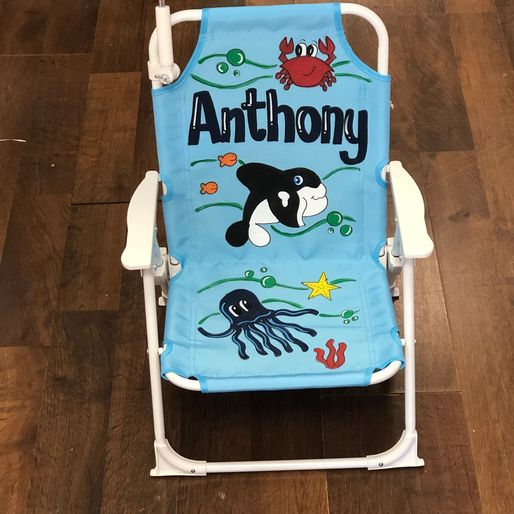 Baby Beach Chair with umbrella- Under The Sea