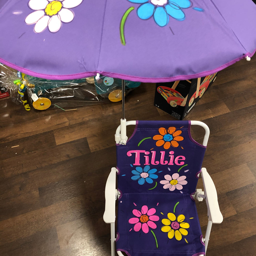 Baby Beach Chair with umbrella - Daisies