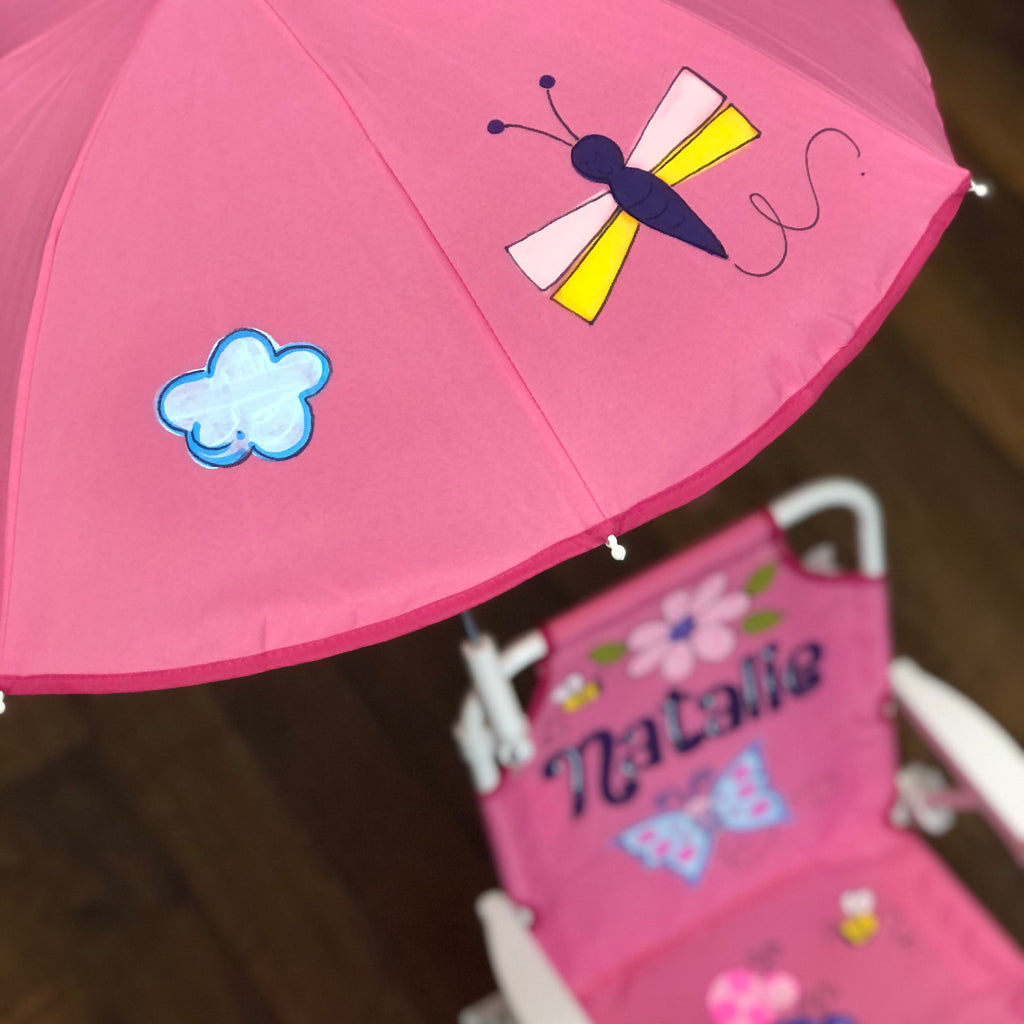 Baby Beach Chair with umbrella - Summertime Garden